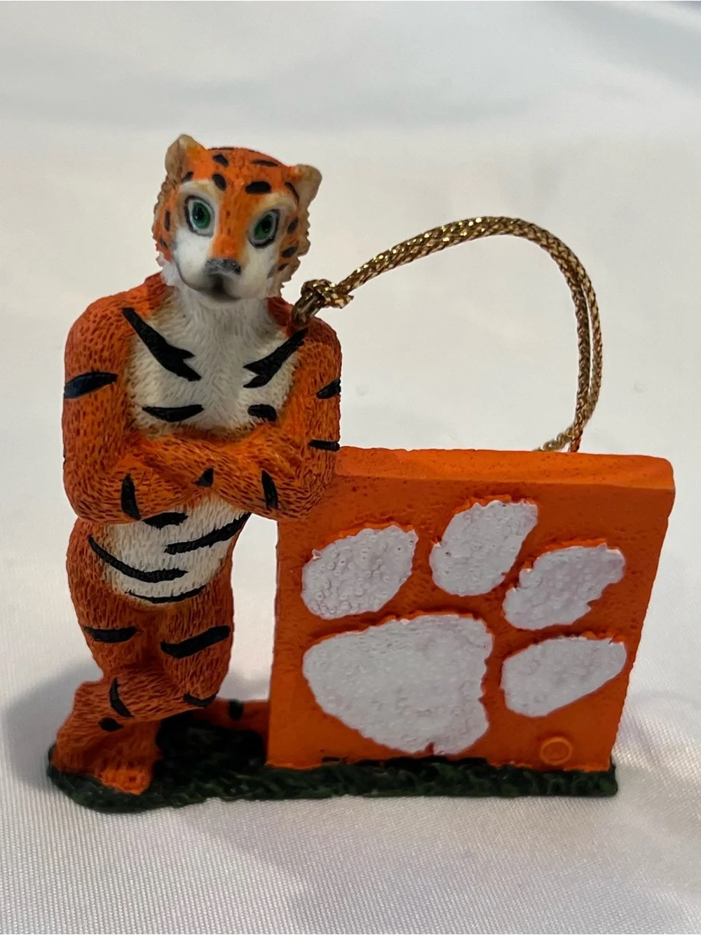 Clemson Tigers Christmas Ornament 3D Resin Tiger Paw Print NCAA